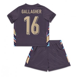 England Conor Gallagher #16 Replika Babytøj Udebanesæt Børn EM 2024 Kortærmet (+ Korte bukser)